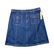 Vintage Cherokee Denim Midi Skirt Size 12 Blue Jean Logging Prairie Cottage NWT