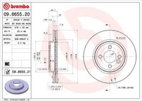 2X Brembo 09.8655.21 Bremsscheibe FüR Mini