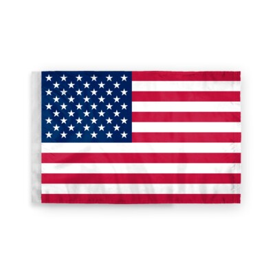 Double Sided American USA Flag for Motorcycle 6''X9'', Fits 3/8'' dia Pole