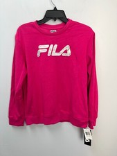Fila Pink Pullover Long Sleeve Sweatshirt w/ Soft Lining Kids Size L 14/16 