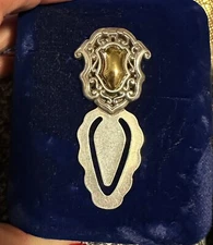 Brighton Silver & Brass Bookmark Cartouche