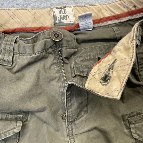 Old Navy Cargo Pants Kids 8 Green Pockets Fishing Hiking Unisex Y2K Outdoor - Picture 17 of 19