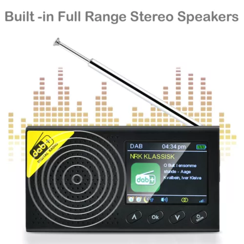 Xmas Gift DAB /DAB+ /AM /FM Digital Radio Bluetooth 5.0 Music Player 2.4inch LCD - Picture 8 of 11