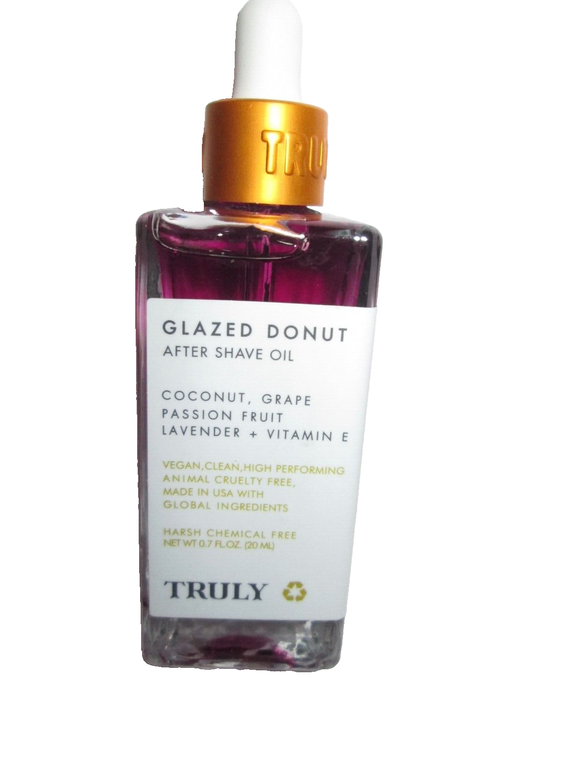 Truly Beauty Glazed Donut After Shave Oil 0.7 oz Travel Sz Coconut