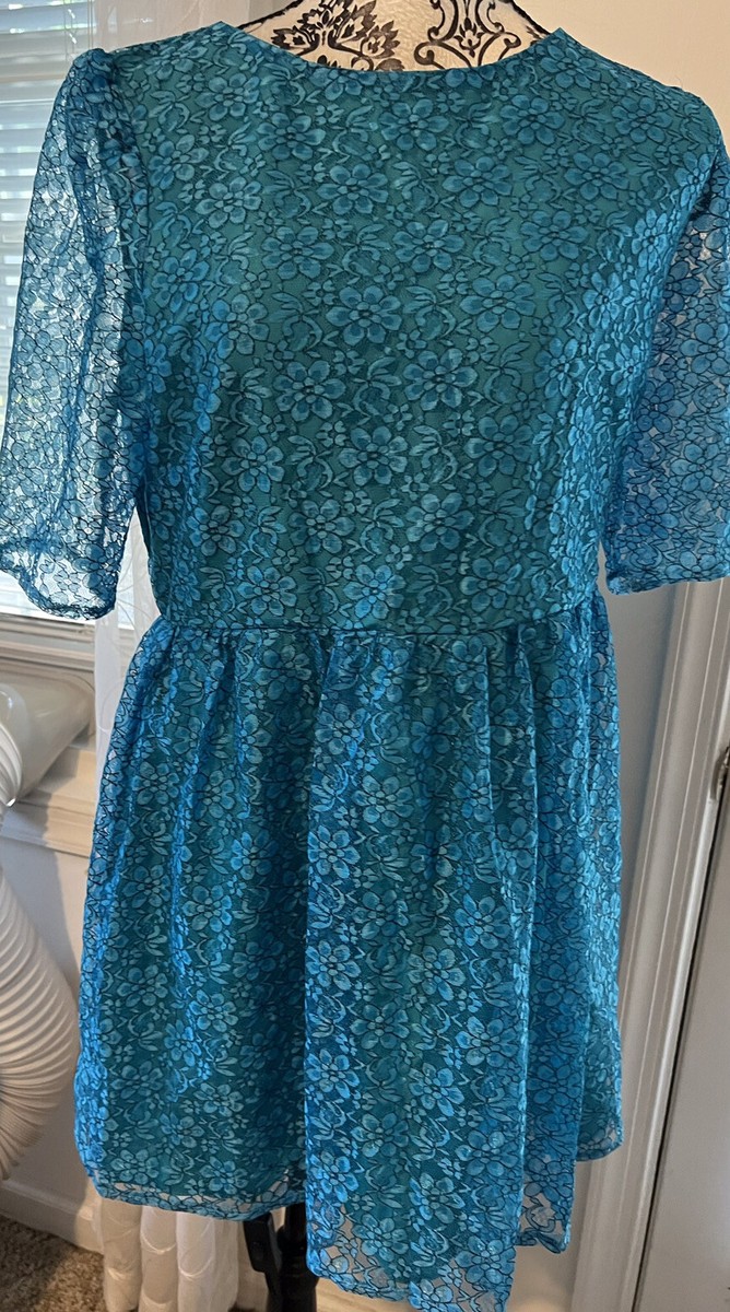 ASOS Floral Lace Mini Dress in Teal Green Size U.S. 12 | eBay ASOS Floral Lace Mini Dress in Teal Green Size U.S. 12 | eBay
