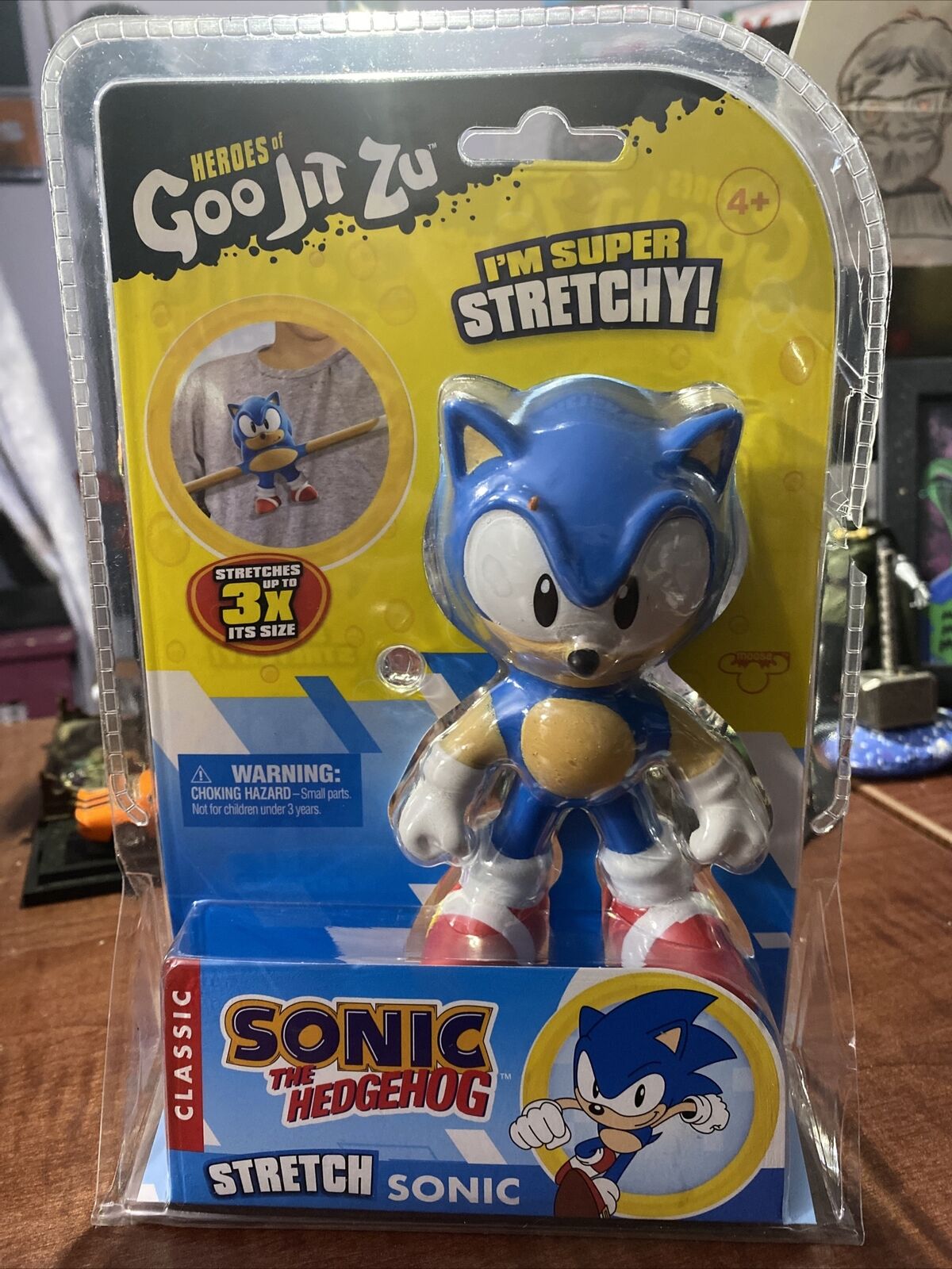 Heroes of Goo Jit Zu Classic Sonic the Hedgehog Hero - Stretch Sonic, 5  inch Tall, Boys, Ages 4+ 