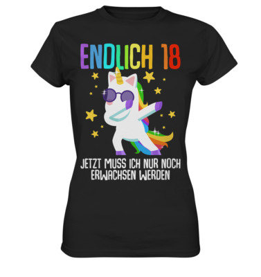 18. Geburtstag Damen Mädchen Frau Frauen 18 Jahre Geschenk Premium T-Shirt 