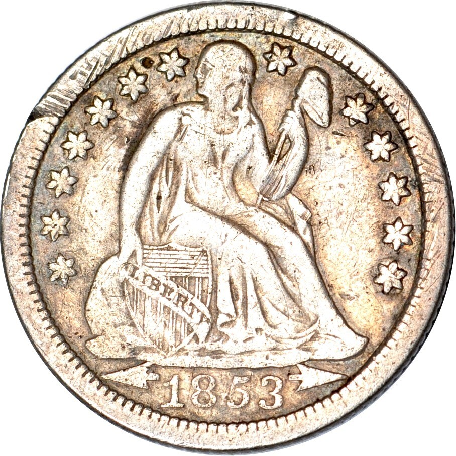 1853-O 10C Seated Liberty Dime VF(Scratch) K17104 | eBay