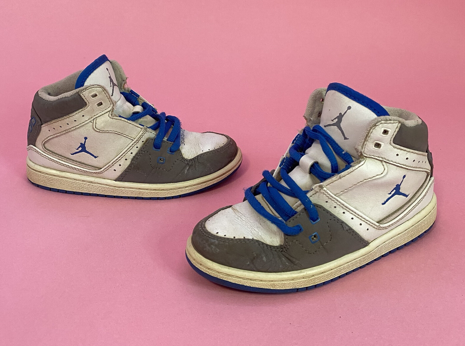 Nike Flight 1 High Top White Gray Basketball Shoes 374453058 US 12C