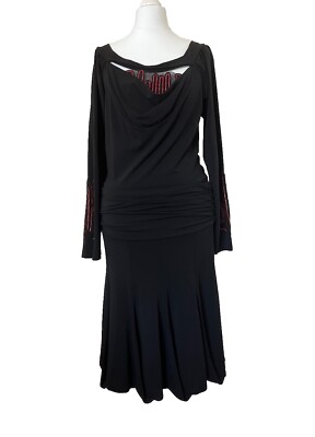 Save the Queen Black Dress With Red Detail Size Large