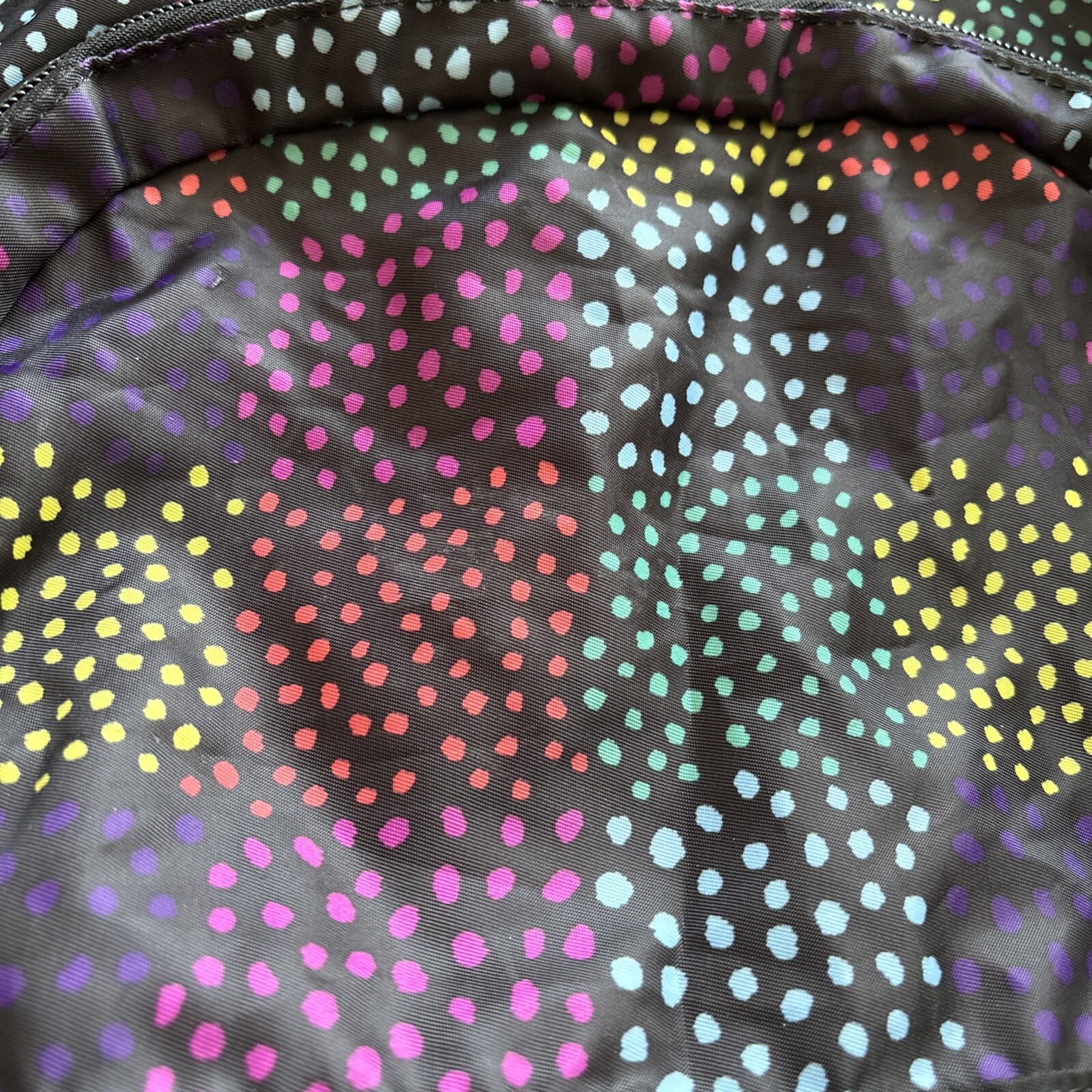 LUG Echo Packable Backpack Black Rainbow Dots Lig… - image 6