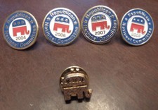 Lot of 5 different Republican National Committee Pins