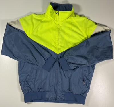 Vintage Descente Ski Jacket Sz L Colorblocked Neon Japan W/ Hood 80s