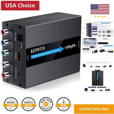 HDMI to Component Converter with Scaler Function, 1080P HDMI to RGB Converter...