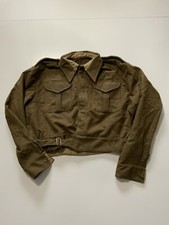 King Country 1942 Reenactment WWII 1940 s Military Wool Olive Ike Jacket 290S