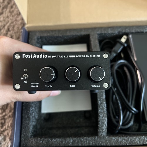 Fosi Audio BT20A Bluetooth Stereo Amplifier Mini Class D Amp Receiver ...