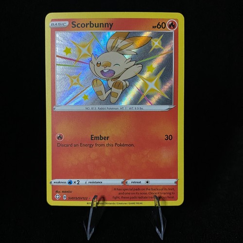 Scorbunny V015/SV122 SWSH4.5 Shining Fates Shiny Vault Shiny Holo Rare Pokémon