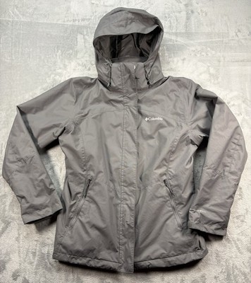 Columbia Bugaboo II Interchange Jacket Womens Sz.Med Gray Missing Fleece Hiking