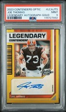 2023 Panini Contenders Optic Legendary Auto Joe Thomas Gold /10 PSA 9 Pop 1
