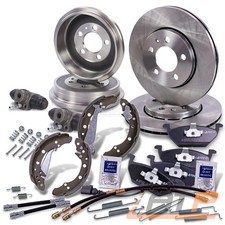 2x BREMSSCHEIBE + BREMSBELÄGE VORNE + RADBREMSZYLINDER HINTEN FÜR SKODA FABIA 6Y
