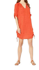 Seafolly Women's Bali Orange Kaftan Cover Up Dress ~ Size XS Extra Small