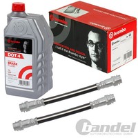 2Xbrembo Bremsschlauch HA+1L Brembo DOT 4 Passend FüR Audi A3 8L1 Seat Leon 1M1