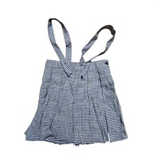 Vintage 60s 70s Honeysuckle Sears Gingham Pleated Suspender Skirt Jumper Girls 4