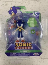 4" SONIC 35th ANNIVERSARY w/ Emerald Sonic the Hedgehog Figure Jakks Pacific ✅