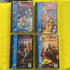 Sega CD Lot of 4 revenge of the Ninja eye of beholder rise of dragon dragons 