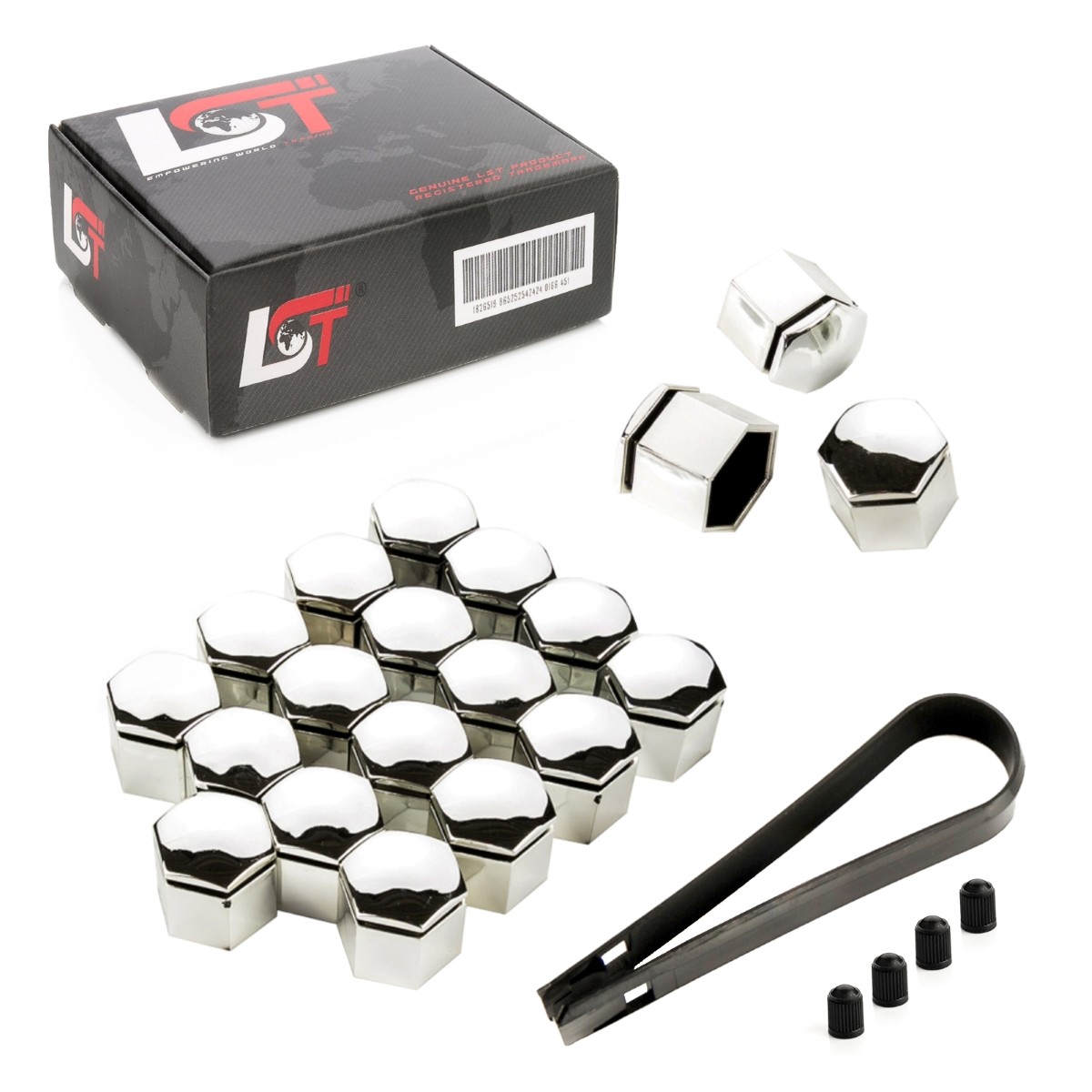 20X Wheel Nut Caps Chrome 19 Mm For ALFA ROMEO