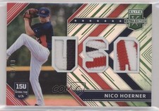 2018 Panini Elite Extra Edition USA Materials Emerald 8/10 Nico Hoerner hg6
