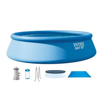 Intex 15' x 42'' Inflatable Above Ground Swimming Pool w/ Ladder & Pump (Used)