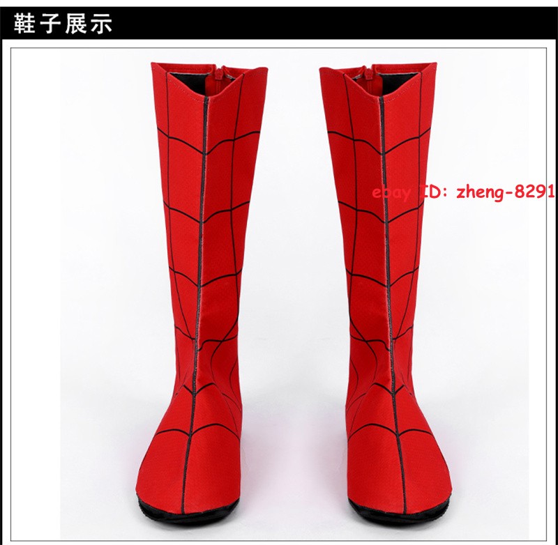 Spider-Man: Nuevo Día Peter Parker Botas Largas Superhéroe Spider-Man Zapato Rojo