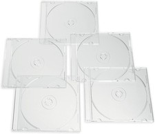 CD DVD Blu-Ray Clear Slim Jewel Cases 5.2 mm   25 Pack