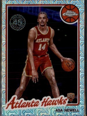 2025-26 Topps Chrome Asa Newell 45th Anniversary Mojo Refractor Rookie #TC-AN