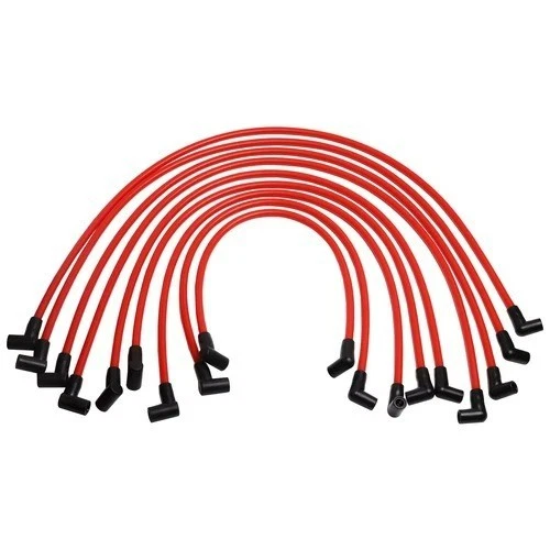 Encendido 35599 8,5 mm rojo bujía cables Chevy bloque pequeño HEI debajo del cabezal Foto 2 de 2