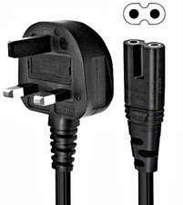 Pro Elec PEL00421 UK Plug to IEC C7 Figure 8 Power Lead, 1 M, Black