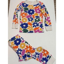 Hanna Andersson Girls Retro Floral Organic Cotton Pajama Set Size 100 US 4