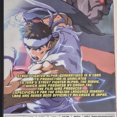 Street Fighter Alpha: Generations DVD Anime English Region 1 2005