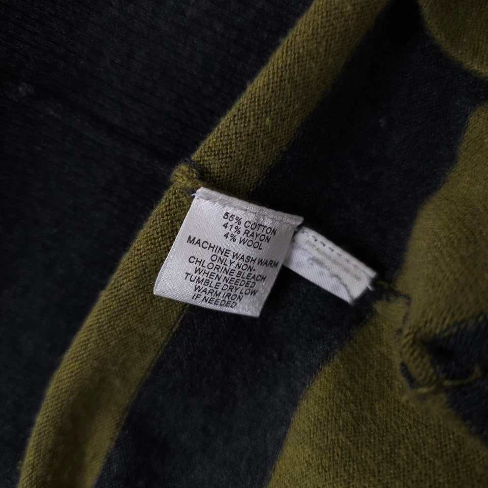 Свитер женский Ann Taylor LOFT XS зеленый серый в полоску на пуговицах кардиган шерстяная смесь - Изображение 4 из 4