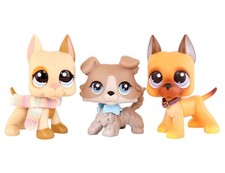 Little Pet Shop LPS Dog Lot Great Dane Collie Kid Birthday Gift Collectible Toy