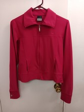 Nike Dri-FIT Women's Lipstick Red Cropped Track Jacket Full Zip Size 8-10