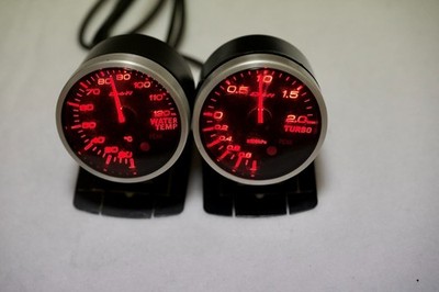 Defi 60 mm BF Wassertemperatur & Turboanzeige gelb DF04302 ohne Sensor,...