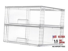 Pack Large Clear Stackable Storage Drawers for Closet, Pantry  Easily 2