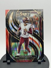2024 Panini Select Jayden Daniels Premier RC Black and [Red Prizm Shock] #112