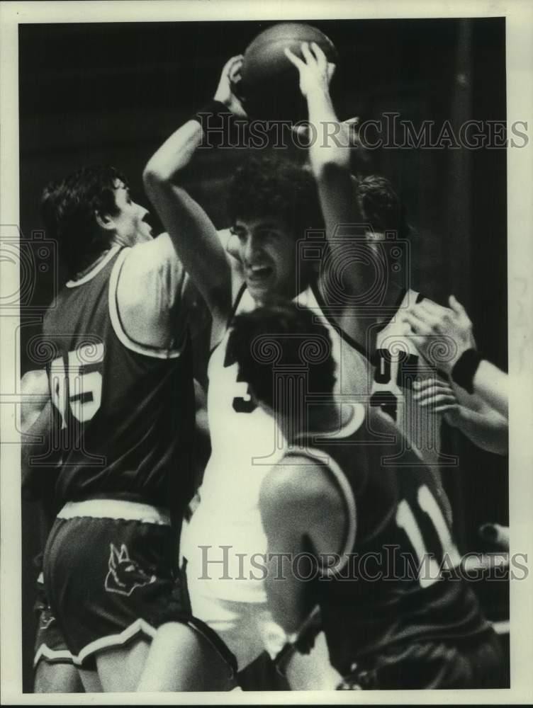 Press Photo Union College vs. Albany college basketball game in New York