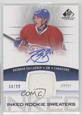 2013 SP Game Used Edition Inked Rookie Sweaters 34/99 Brendan Gallagher Auto 2d8
