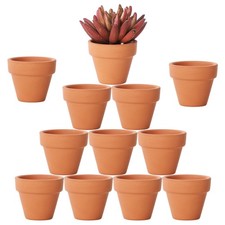 Yishang 1.9 Inch Tiny Terracotta Pots Pack of 12-Small 2 inches,