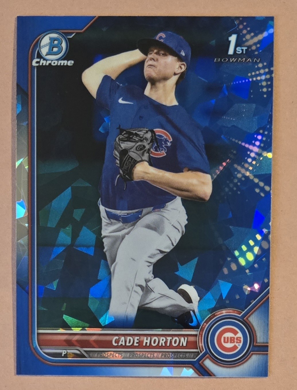 Cade Horton 2022 Bowman Chrome Sapphire 1st Prospect Card #BDC-193