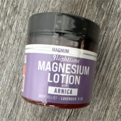 Magnum Solace Night Treatment Magnesium Arnica Lavender Deep Relief Lotion 5 oz